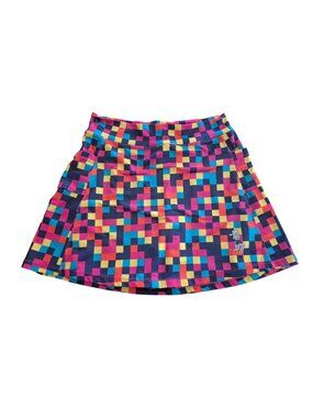 Running Skirts Womens Pixel Print Athletic Skort W/ Built-In Shorts Size 2
